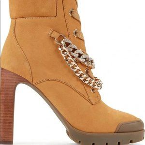 Karl Lagerfeld Paris Victoria Tan Nubuck Ankle Boots Bootie Shoes 6, 6.5, 10 NEW